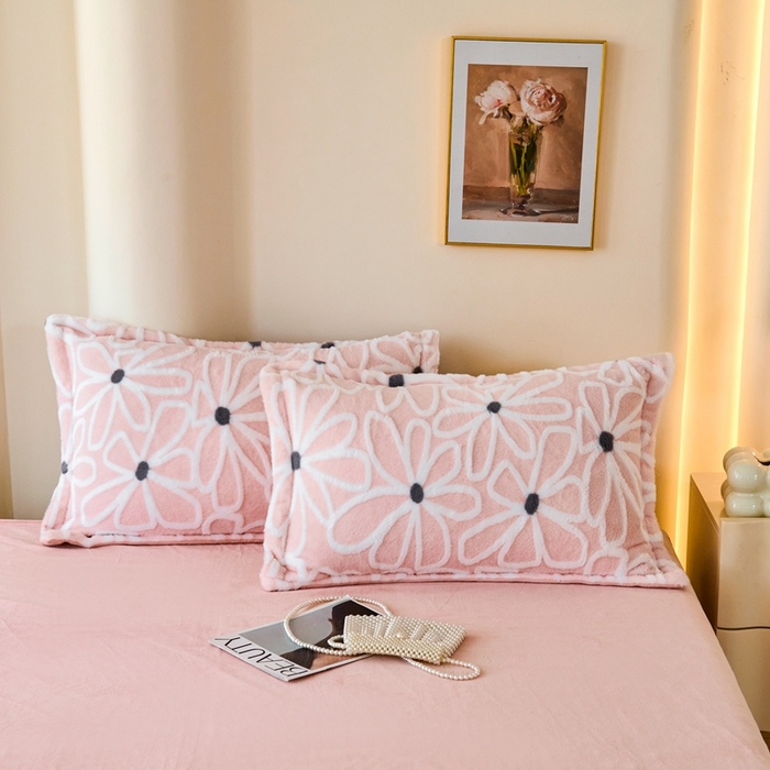 91家纺网 家纺一手货源 找家纺 尚品凤凰 2025兔毛绒四件套 伊柠  粉