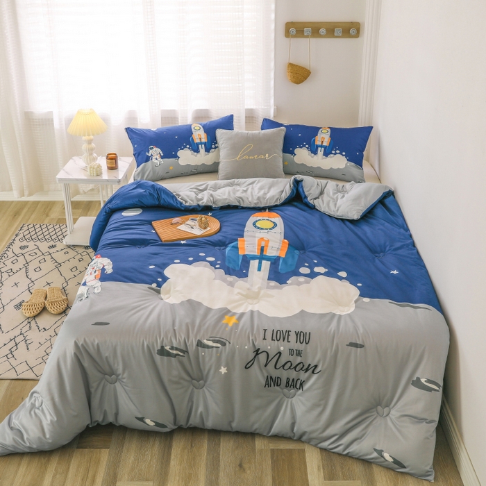 91家纺网 家纺一手货源 找家纺 （总）十九色 2025新款数码印花大版针织绒春秋冬被卡通被子被芯