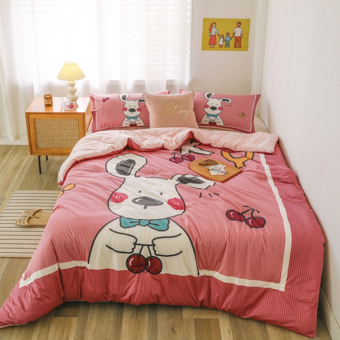 91家纺网 家纺一手货源 找家纺 （总）十九色 2025新款数码印花大版针织绒春秋冬被卡通被子被芯