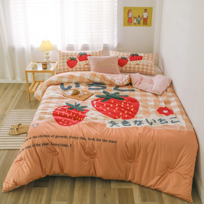 91家纺网 家纺一手货源 找家纺 （总）十九色 2025新款数码印花大版针织绒春秋冬被卡通被子被芯