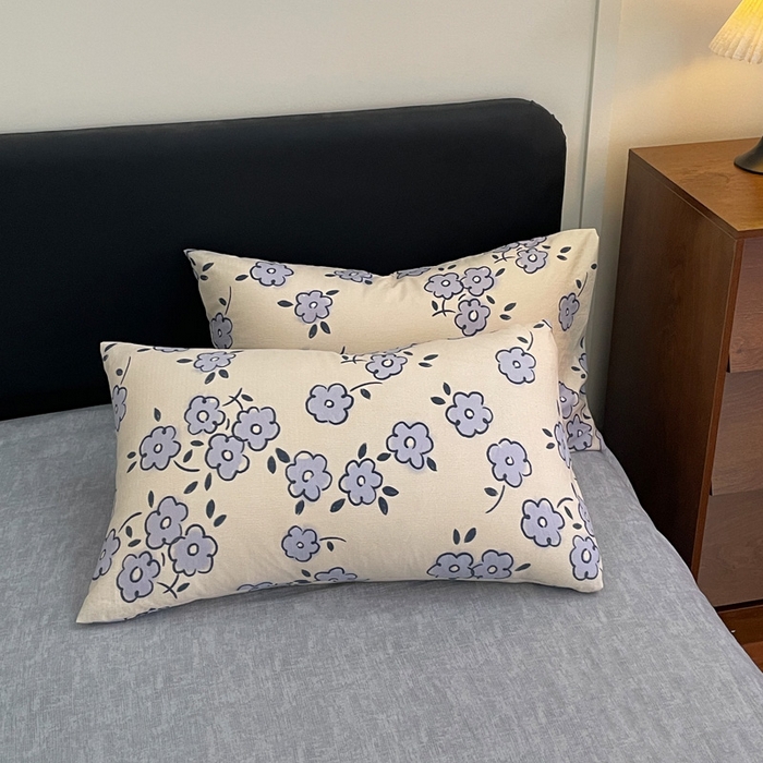 91家纺网 家纺一手货源 找家纺 海岛哥哥 2025新款原麻复古亚麻四件套系列 素韵花香