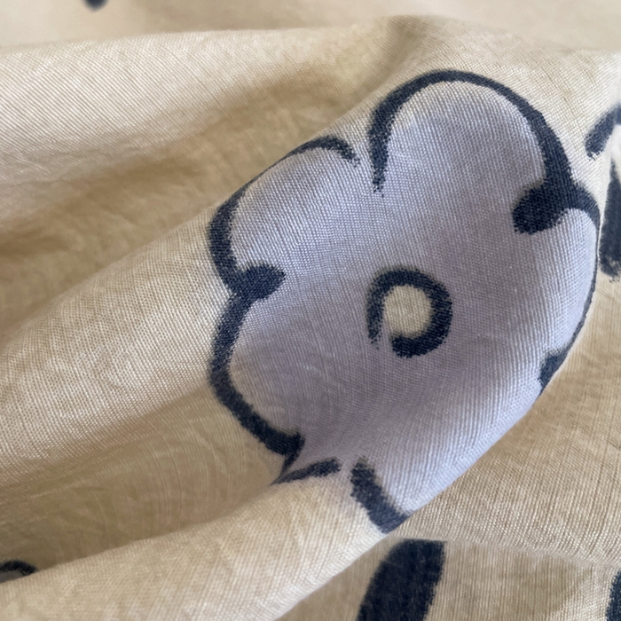 91家纺网 家纺一手货源 找家纺 海岛哥哥 2025新款原麻复古亚麻四件套系列 素韵花香