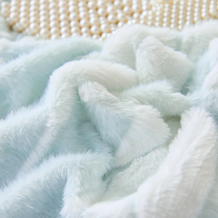 91家纺网 家纺一手货源 找家纺 尚品凤凰 2025兔毛绒四件套 珍妮  蓝