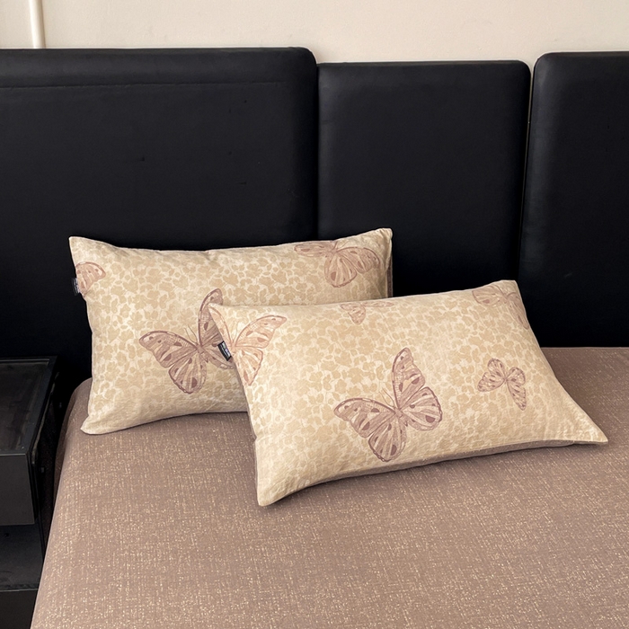 91家纺网 家纺一手货源 找家纺 海岛哥哥 2025新款原麻复古亚麻四件套系列 月神蝶