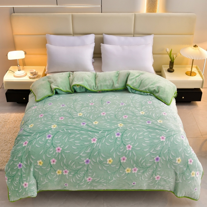 91家纺网 家纺一手货源 找家纺 （总）贝诗梦 2025新款牛奶绒金貂绒法莱绒单被套