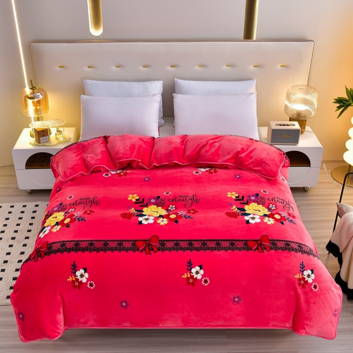 91家纺网 家纺一手货源 找家纺 （总）贝诗梦 2025新款牛奶绒金貂绒法莱绒单被套