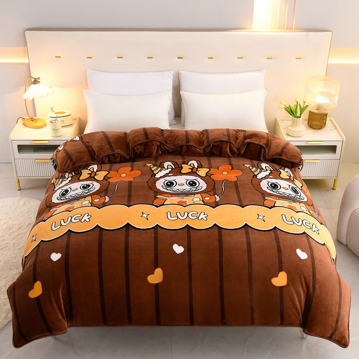 91家纺网 家纺一手货源 找家纺 （总）贝诗梦 2025新款牛奶绒金貂绒法莱绒单被套