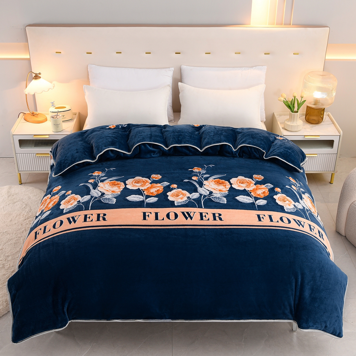 91家纺网 家纺一手货源 找家纺 （总）贝诗梦 2025新款牛奶绒金貂绒法莱绒单被套