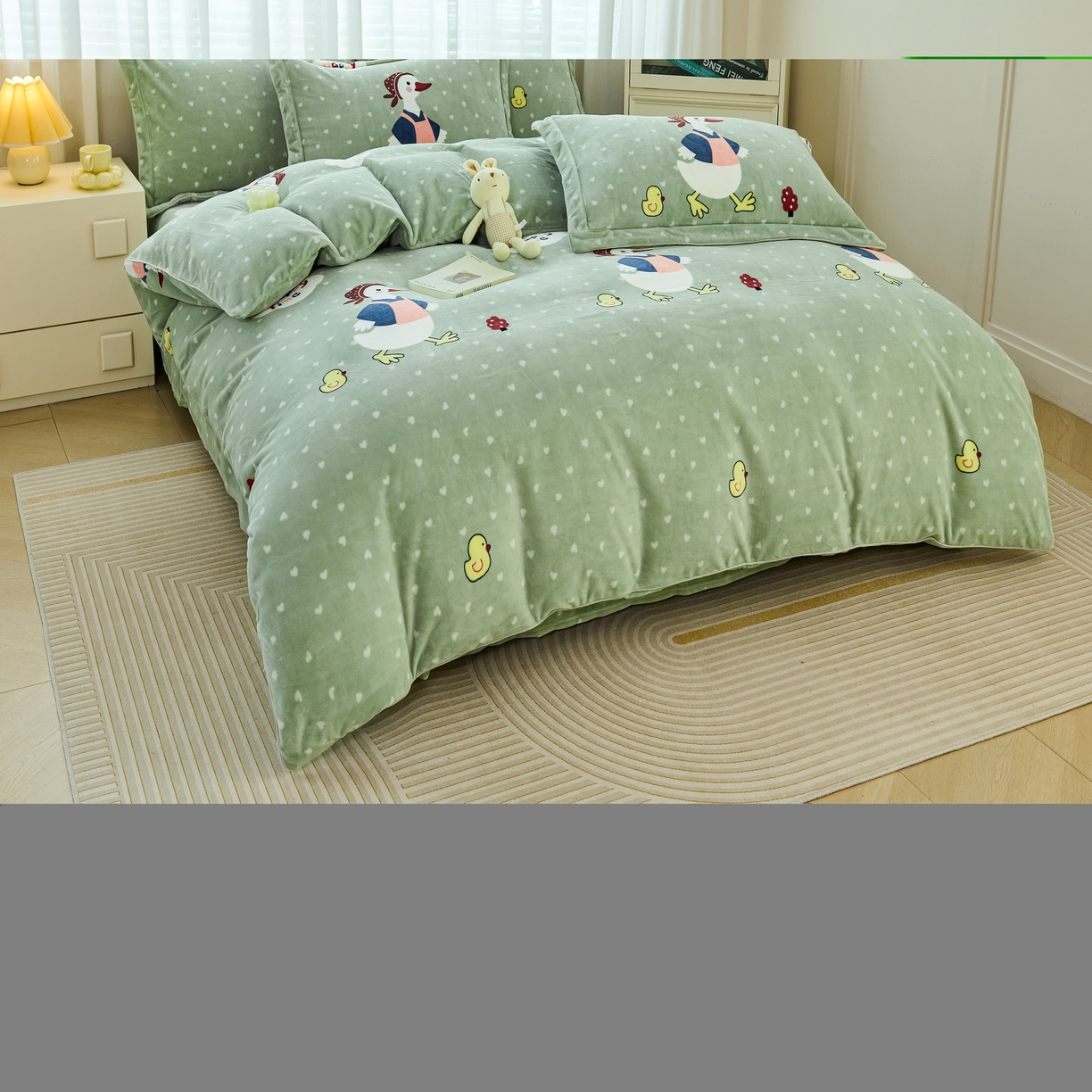 91家纺网 家纺一手货源 找家纺 （总）尚品凤凰2025新款高克重印花牛奶绒四件套-工艺款