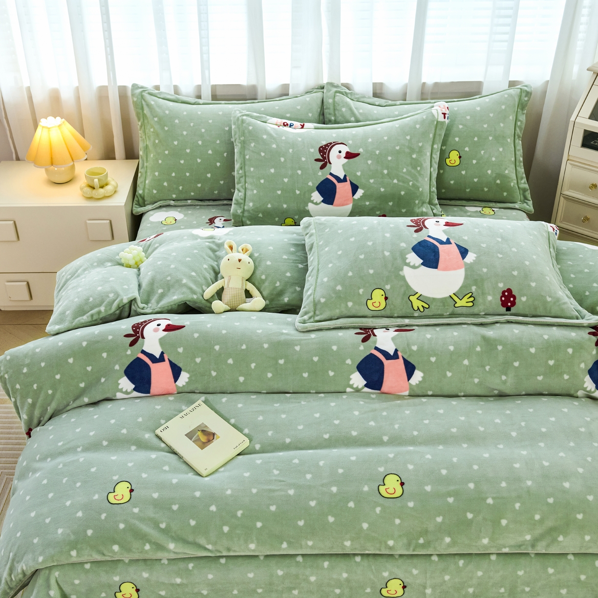 91家纺网 家纺一手货源 找家纺 （总）尚品凤凰2025新款高克重印花牛奶绒四件套-工艺款