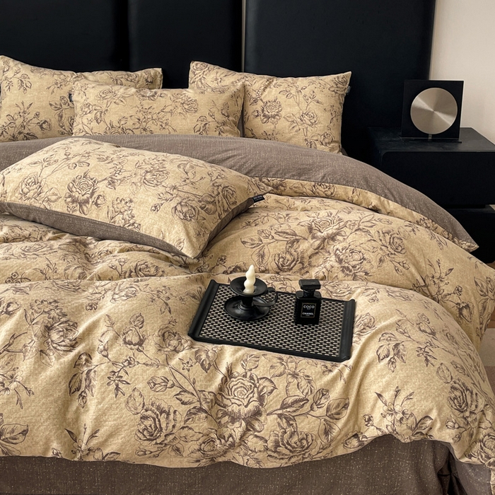 港岛妹妹 2025新款原麻复古四件套系列 花无意