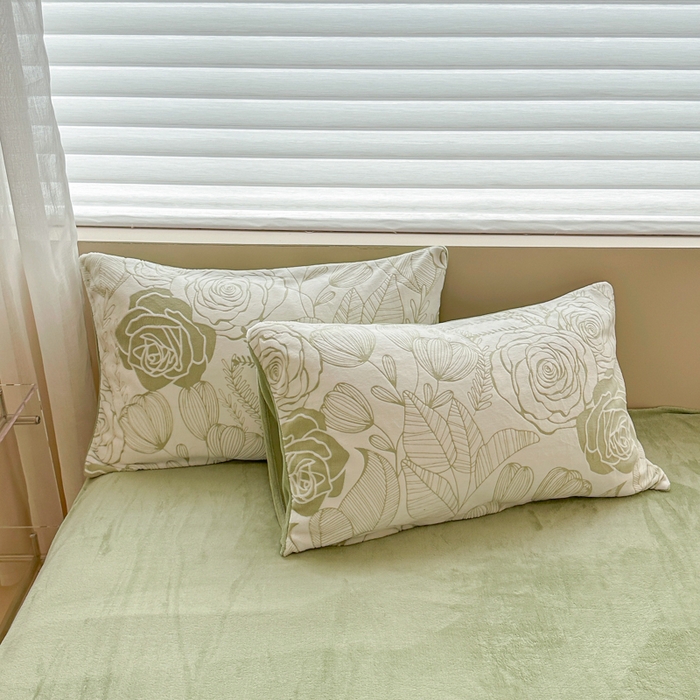 91家纺网 家纺一手货源 找家纺 眠博士 2025新款立体雕花牛奶绒加厚保暖四件套 立体雕花-朵美绿