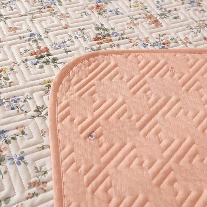 91家纺网 家纺一手货源 找家纺 羽爱家纺 2025新款A类双面印花全棉水洗床盖套件-三件套 淡若芬芳-