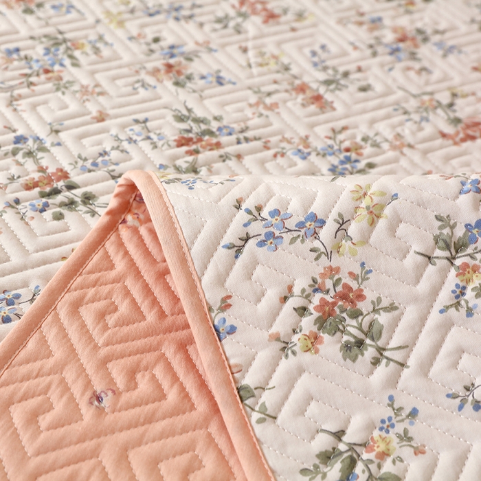 91家纺网 家纺一手货源 找家纺 羽爱家纺 2025新款A类双面印花全棉水洗床盖套件-三件套 淡若芬芳-