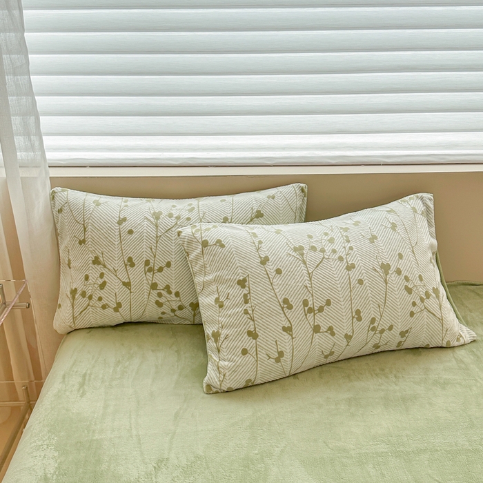 91家纺网 家纺一手货源 找家纺 眠博士 2025新款立体雕花牛奶绒加厚保暖四件套 立体雕花-米洛绿