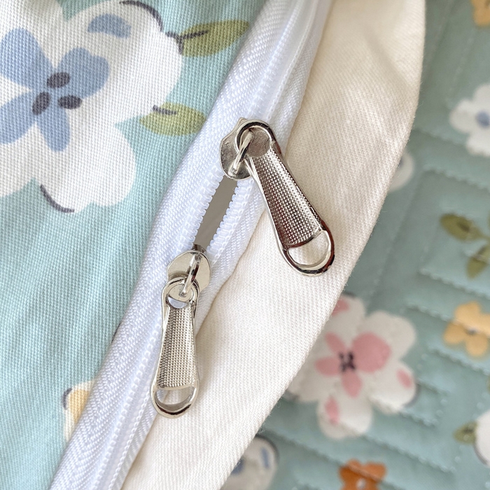 91家纺网 家纺一手货源 找家纺 羽爱家纺 2025新款A类双面印花全棉水洗床盖套件-三件套 花漫庭-