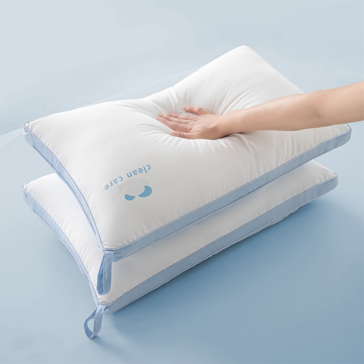 91家纺网 家纺一手货源 找家纺 麦肯锡 2025新款三防双色枕枕头枕芯 双边枕