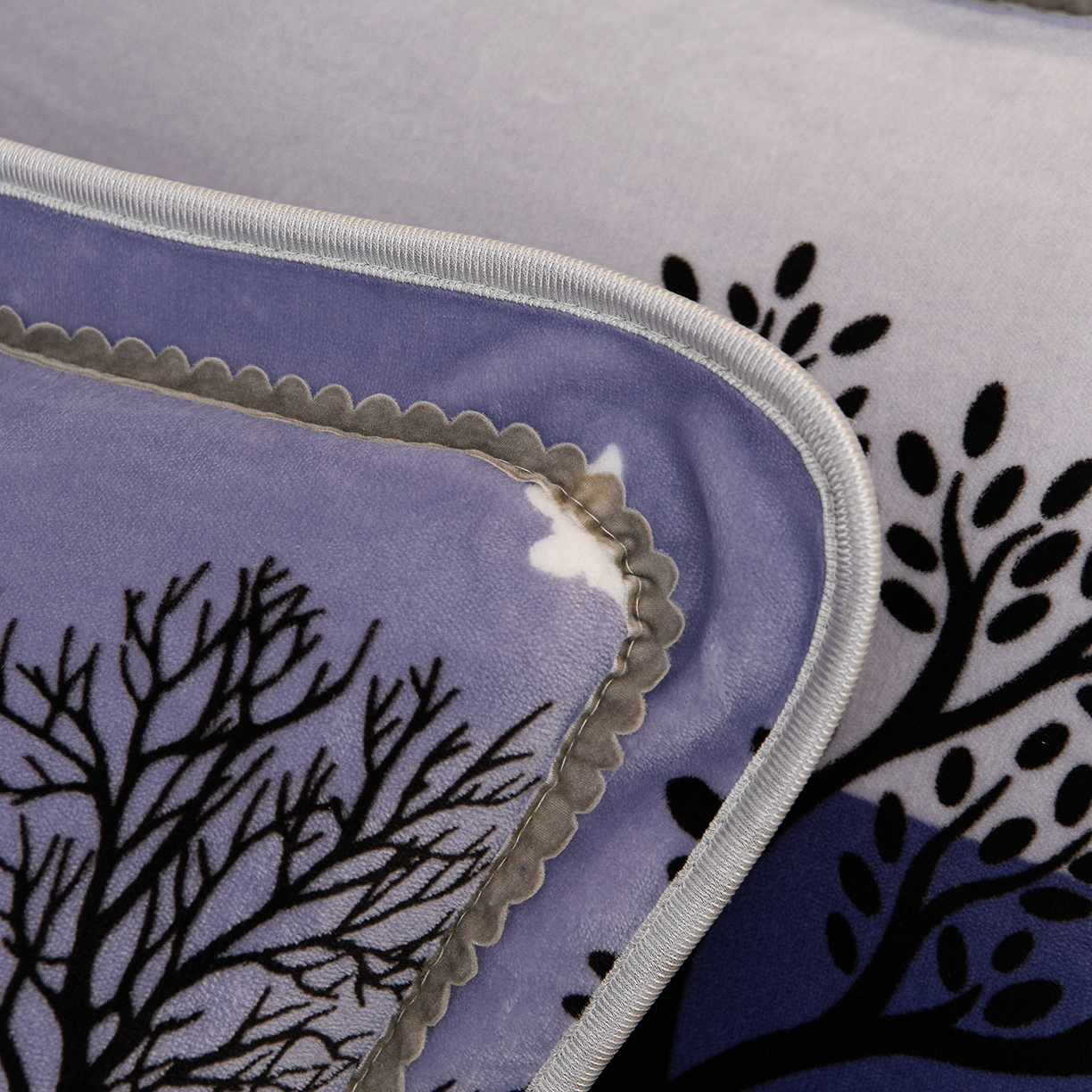 91家纺网 家纺一手货源 找家纺 贝诗梦 2025新款牛奶绒金貂绒法莱绒单被套 发财树