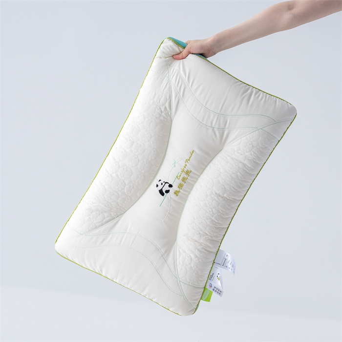 91家纺网 家纺一手货源 找家纺 鼎晟纺 2025新款柔软舒适熊猫抱抱枕成人枕芯学生枕头 熊猫抱抱-白色