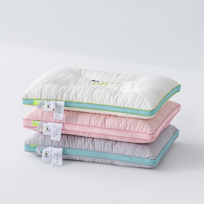 鼎晟纺 2025新款柔软舒适熊猫抱抱枕成人枕芯学生枕头 熊猫抱抱-粉色