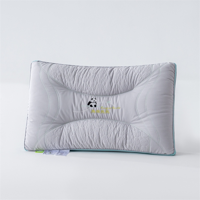 91家纺网 家纺一手货源 找家纺 鼎晟纺 2025新款柔软舒适熊猫抱抱枕成人枕芯学生枕头 熊猫抱抱-浅灰