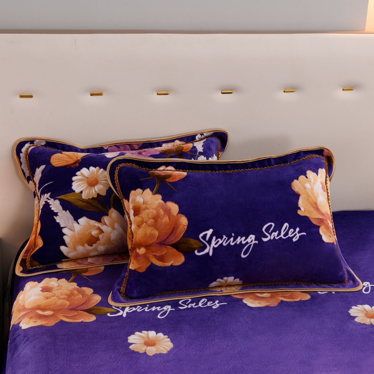 91家纺网 家纺一手货源 找家纺 贝诗梦 2025新款牛奶绒金貂绒法莱绒单被套 姹紫嫣红