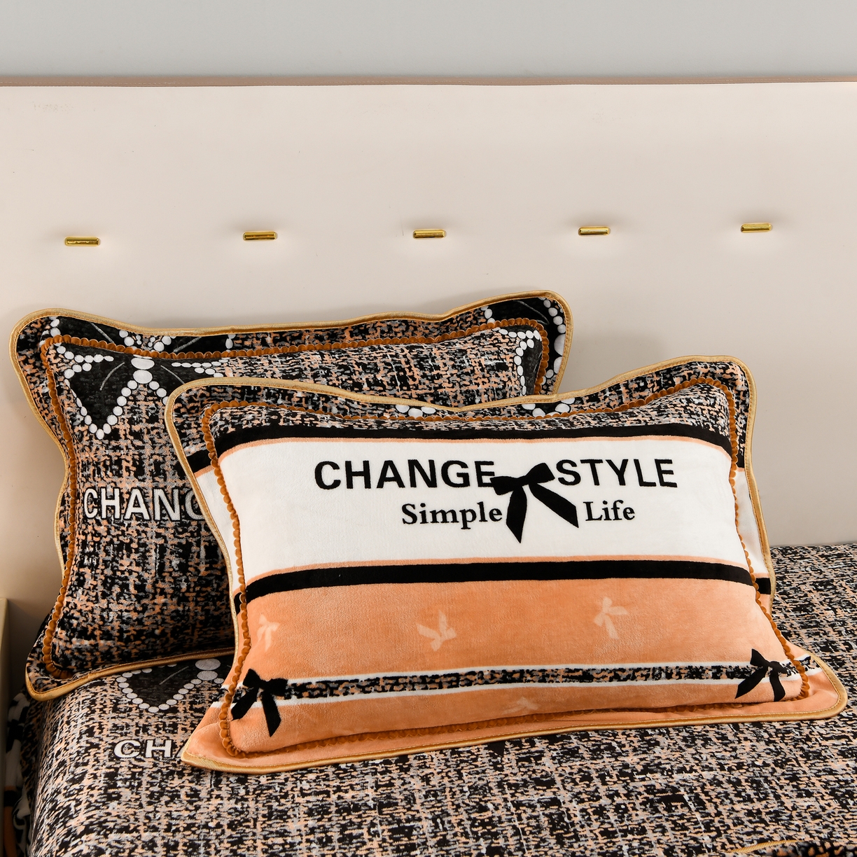 91家纺网 家纺一手货源 找家纺 贝诗梦 2025新款牛奶绒金貂绒法莱绒单被套 蝴蝶结