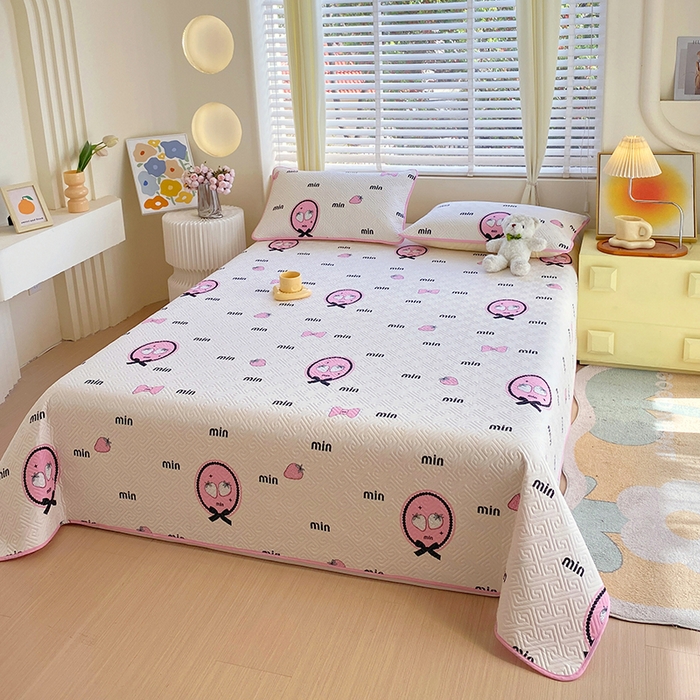 91家纺网 家纺一手货源 找家纺 （总）羽爱家纺 2025新款A类双面印花全棉水洗床盖套件-三件套