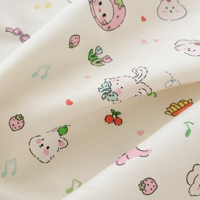 91家纺网 家纺一手货源 找家纺 曼之夏 2025新款全棉纯棉40支学生季卡通印花四件套 玛奇朵