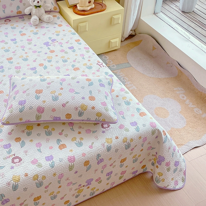 91家纺网 家纺一手货源 找家纺 羽爱家纺 2025新款A类双面印花全棉水洗床盖套件-三件套 快乐崇拜-