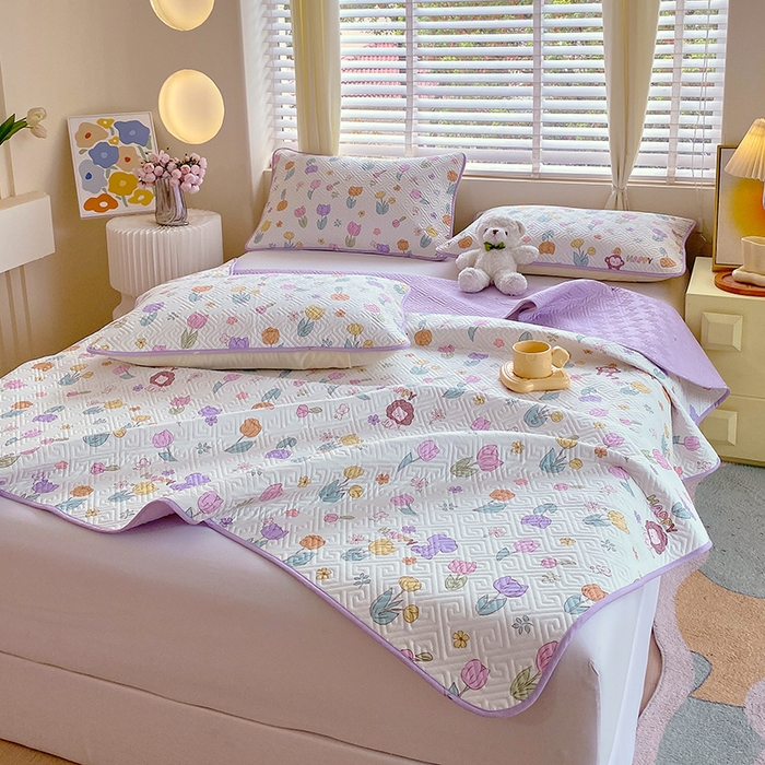 91家纺网 家纺一手货源 找家纺 羽爱家纺 2025新款A类双面印花全棉水洗床盖套件-三件套 快乐崇拜-