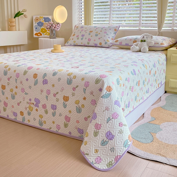 91家纺网 家纺一手货源 找家纺 羽爱家纺 2025新款A类双面印花全棉水洗床盖套件-三件套 快乐崇拜-