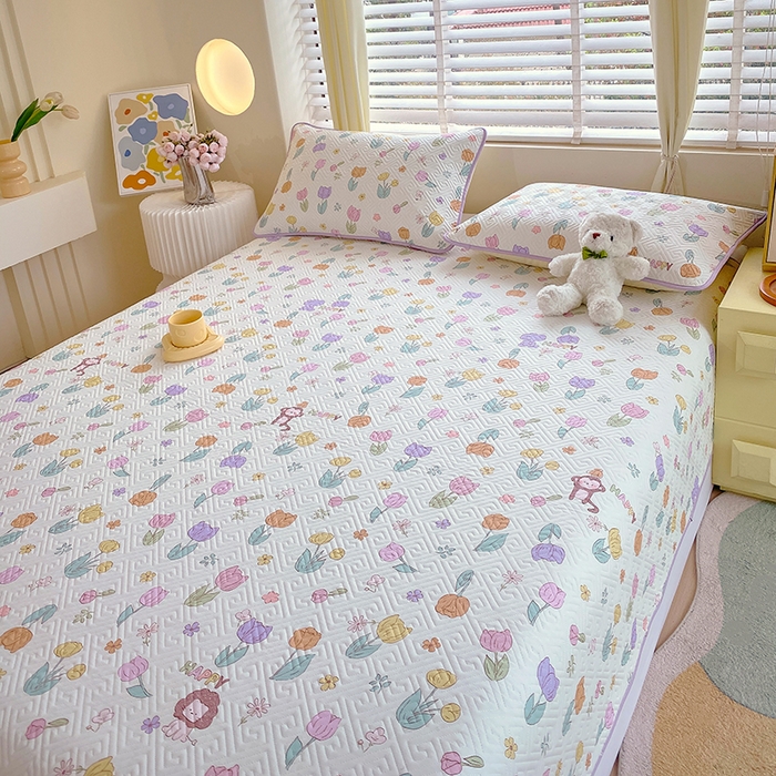 91家纺网 家纺一手货源 找家纺 羽爱家纺 2025新款A类双面印花全棉水洗床盖套件-三件套 快乐崇拜-