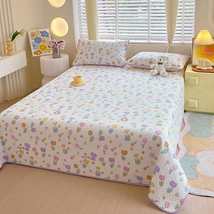 91家纺网 家纺一手货源 找家纺 羽爱家纺 2025新款A类双面印花全棉水洗床盖套件-三件套 快乐崇拜-