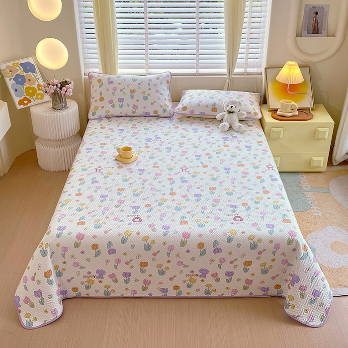 91家纺网 家纺一手货源 找家纺 羽爱家纺 2025新款A类双面印花全棉水洗床盖套件-三件套 快乐崇拜-