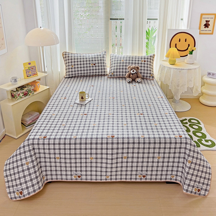 91家纺网 家纺一手货源 找家纺 羽爱家纺 2025新款A类双面印花全棉水洗床盖套件-三件套 恋格-