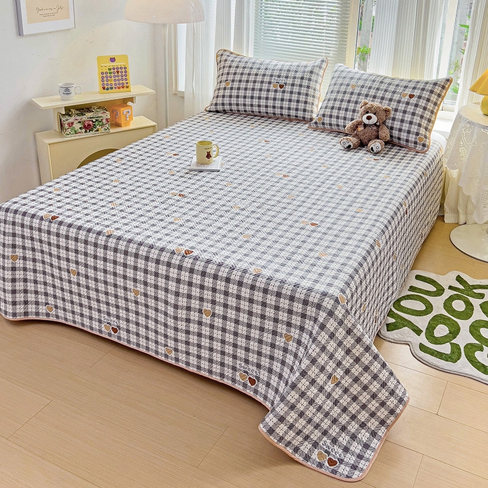 91家纺网 家纺一手货源 找家纺 羽爱家纺 2025新款A类双面印花全棉水洗床盖套件-三件套 恋格-