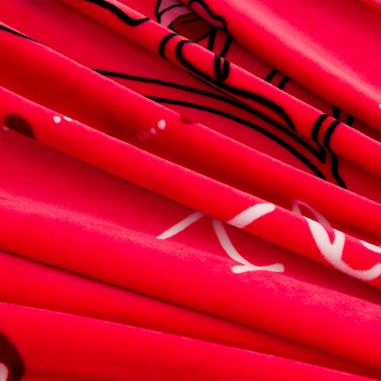 91家纺网 家纺一手货源 找家纺 贝诗梦 2025新款牛奶绒金貂绒法莱绒单被套 一生所爱