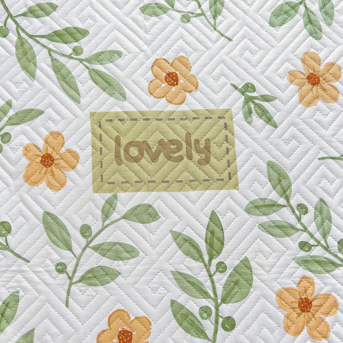 91家纺网 家纺一手货源 找家纺 羽爱家纺 2025新款A类双面印花全棉水洗床盖套件-三件套 清新-