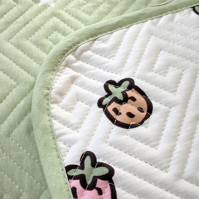 91家纺网 家纺一手货源 找家纺 羽爱家纺 2025新款A类双面印花全棉水洗床盖套件-三件套 森林派对-