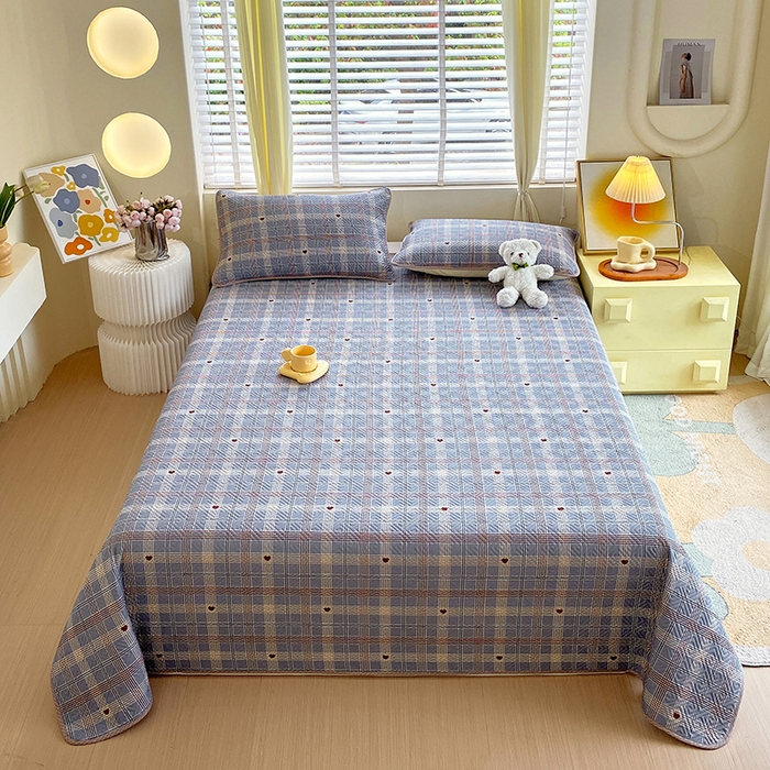 羽爱家纺 2025新款A类双面印花全棉水洗床盖套件-三件套 斯里兰卡-