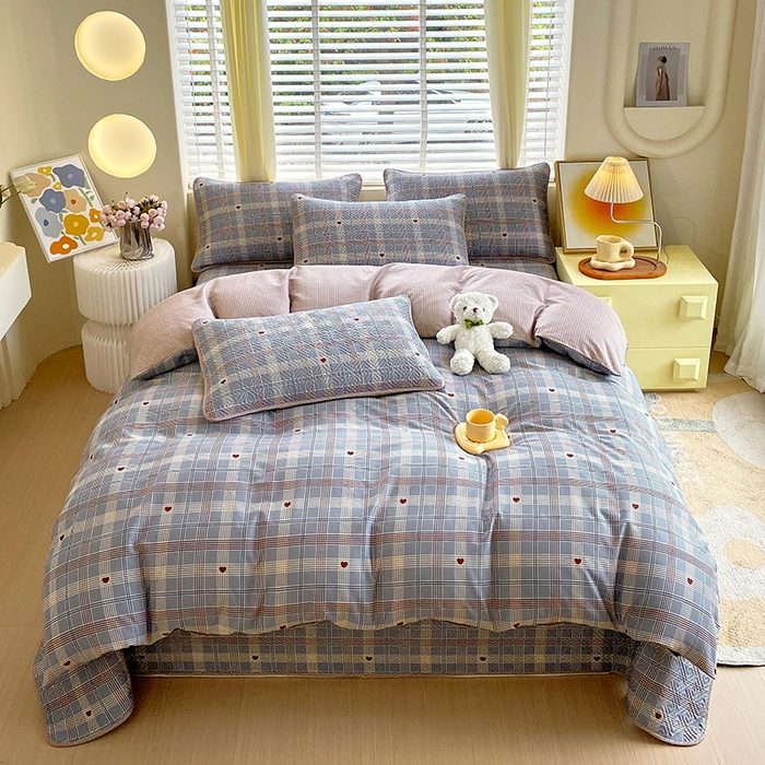 91家纺网 家纺一手货源 找家纺 羽爱家纺 2025新款A类双面印花全棉水洗床盖套件-三件套 斯里兰卡-