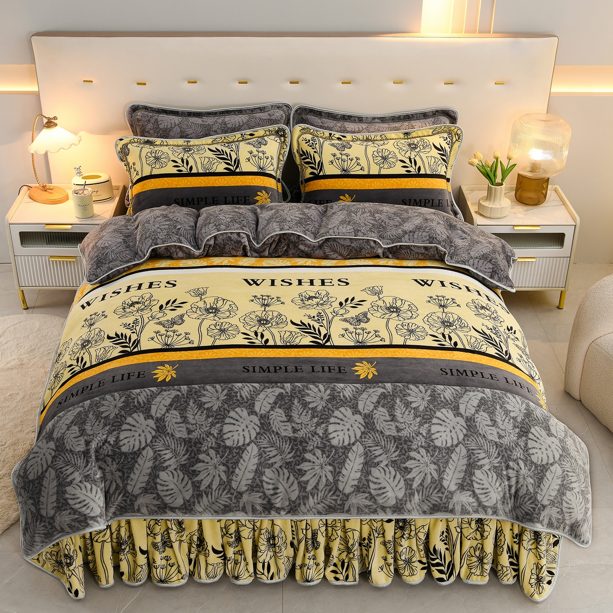 91家纺网 家纺一手货源 找家纺 贝诗梦 2025新款牛奶绒金貂绒法莱绒单被套 朱丽叶