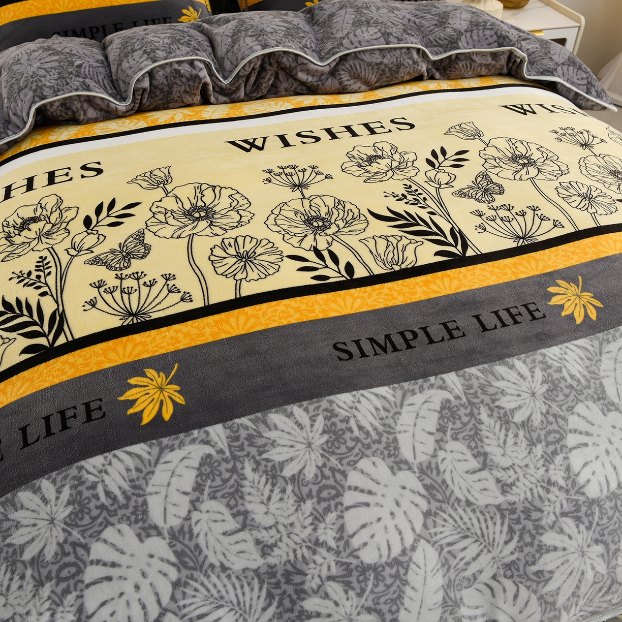 91家纺网 家纺一手货源 找家纺 贝诗梦 2025新款牛奶绒金貂绒法莱绒单被套 朱丽叶