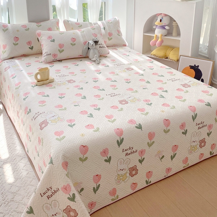 91家纺网 家纺一手货源 找家纺 羽爱家纺 2025新款A类双面印花全棉水洗床盖套件-三件套 小幸运-