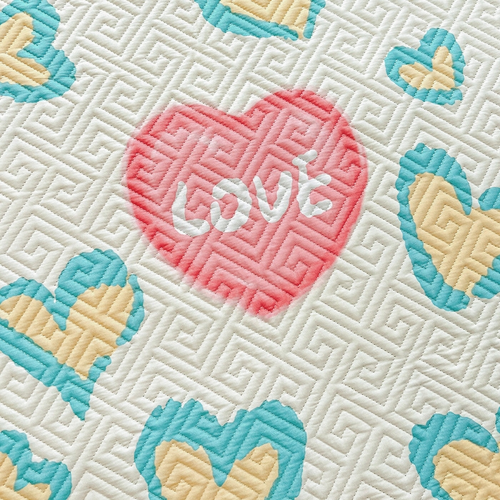 91家纺网 家纺一手货源 找家纺 羽爱家纺 2025新款A类双面印花全棉水洗床盖套件-三件套 心情-