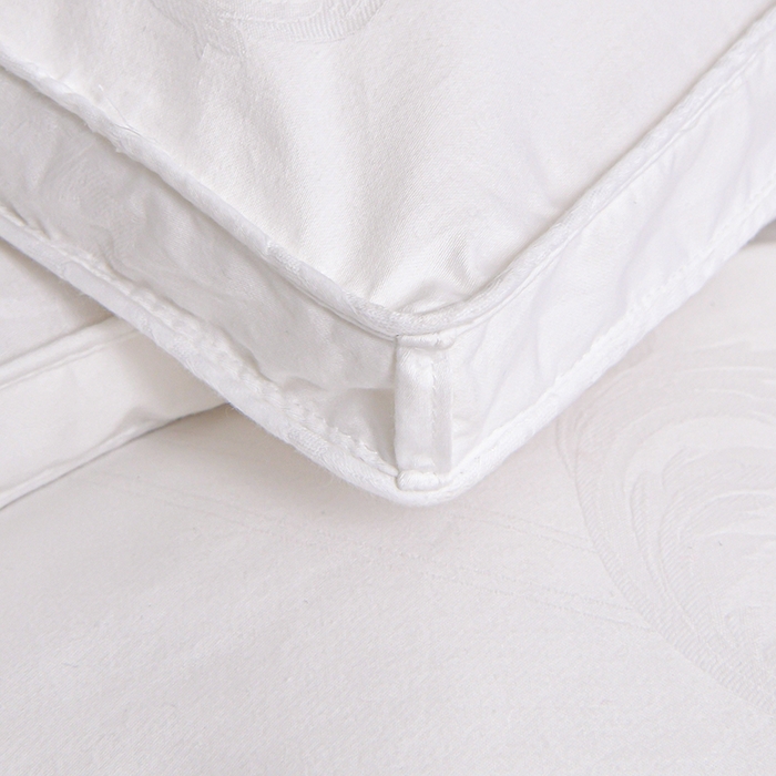 91家纺网 家纺一手货源 找家纺 棠婷  2025年新款全棉80s贡缎50白鸭绒90白鹅绒被鸭绒被双层大提花羽绒被子 白色