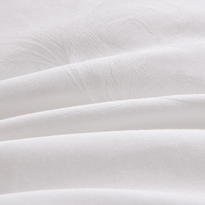 91家纺网 家纺一手货源 找家纺 棠婷  2025年新款全棉80s贡缎50白鸭绒90白鹅绒被鸭绒被双层大提花羽绒被子 白色