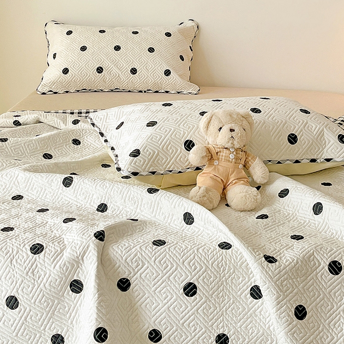 91家纺网 家纺一手货源 找家纺 羽爱家纺 2025新款A类双面印花全棉水洗床盖套件-三件套 星星点灯-