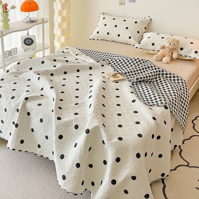 91家纺网 家纺一手货源 找家纺 羽爱家纺 2025新款A类双面印花全棉水洗床盖套件-三件套 星星点灯-